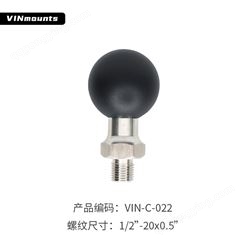 VINmounts®带1/2”20x0.5”螺纹柱-C尺寸（1.5英寸球头支架）